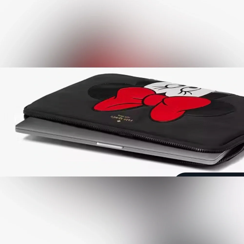 NWT Kate Spade New York Disney Minnie Mouse Black Tablet Sleeve